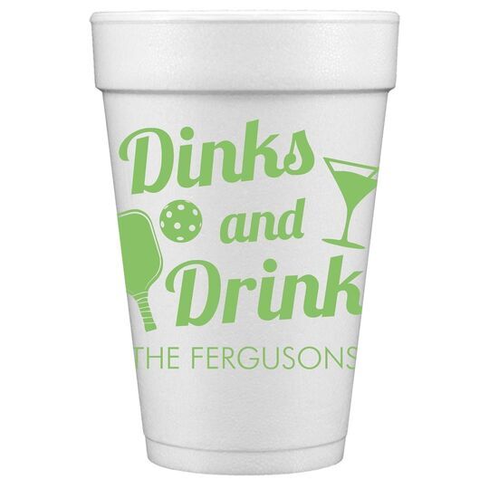 Fun Dinks and Drinks Styrofoam Cups
